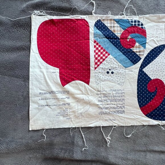 Patchwork Quilt Cats Vintage Cranston Print‎ Quick Sew Panel NOS - Picture 2 of 10